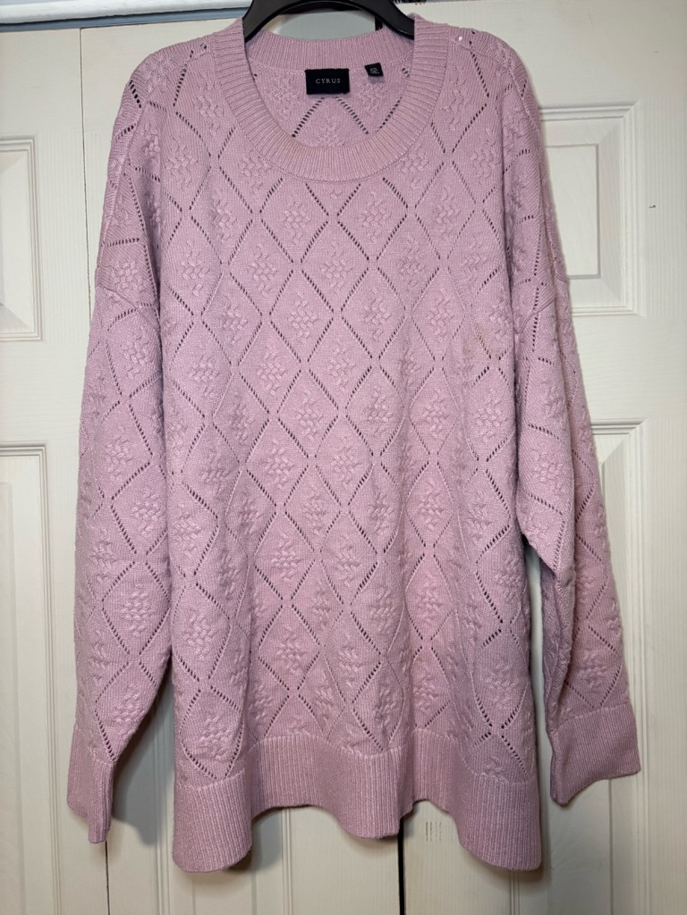 Cyrus Diamond Knit Sweater sz 2X